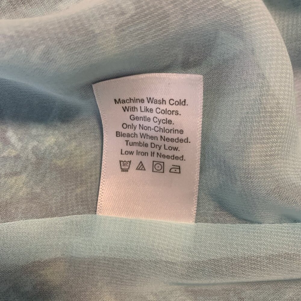 Coldwater Creek Womens L 14 Sleeveless Blouse Floral Blue Work Office Career - Picture 9 of 12